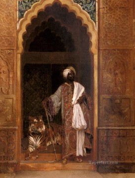  Guard Oil Painting - The Palace Guard Arabian painter Rudolf Ernst
